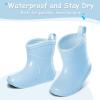 imageK KomForme Toddler Rain Boots Baby Easyon Rain Shoes for Boys and Girls Waterproof Lightweight OutdoorBlue