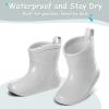 imageK KomForme Toddler Rain Boots Baby Easyon Rain Shoes for Boys and Girls Waterproof Lightweight OutdoorGrey