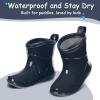 imageK KomForme Toddler Rain Boots Baby Easyon Rain Shoes for Boys and Girls Waterproof Lightweight OutdoorNavy