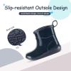 imageK KomForme Toddler Rain Boots Baby Easyon Rain Shoes for Boys and Girls Waterproof Lightweight OutdoorNavy