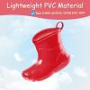 imageK KomForme Toddler Rain Boots Baby Easyon Rain Shoes for Boys and Girls Waterproof Lightweight OutdoorRed