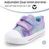 imageK KomForme Toddler Sneakers for Boys and Girls Dual Hook and Loops Sneakers Baby Canvas ShoesBlue Tiedye