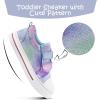 imageK KomForme Toddler Sneakers for Boys and Girls Dual Hook and Loops Sneakers Baby Canvas ShoesBlue Tiedye