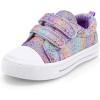 imageK KomForme Toddler Sneakers for Boys and Girls Dual Hook and Loops Sneakers Baby Canvas ShoesGradient Glitter