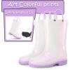 imageK KomForme Kids Girls ampamp Boys Rain Boots with Easyon Handles Waterproof OutdoorsWhite