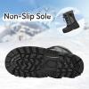 imageK KomForme Snow Boots for Boys and Girls Outdoor Waterproof Fur Lined Warm Shoes ToddlerLittle KidBig KidGreyBlack