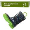 imageK KomForme Girls Boys Rain Boots Waterproof with Easy on Handles for ToddlerLittle KidBig KidGreen Dinosaur