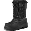 imageK KomForme Snow Boots for Boys and Girls Insulated Waterproof Fur Lined Warm Shoes for Outdoor ToddlerLittle KidBig KidBlack