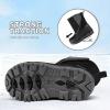imageK KomForme Kids Snow Boots Fur Lined Warm Waterresistant AntiSlip Winter Boots for ToddlerLittle KidBig KidBlack