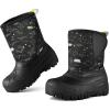 imageK KomForme Kids Snow Boots Fur Lined Warm Waterresistant AntiSlip Winter Boots for ToddlerLittle KidBig KidDinosaur