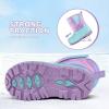 imageK KomForme Kids Snow Boots Fur Lined Warm Waterresistant AntiSlip Winter Boots for ToddlerLittle KidBig KidRainbowAqua