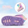 imageK KomForme Kids Snow Boots Fur Lined Warm Waterresistant AntiSlip Winter Boots for ToddlerLittle KidBig KidRainbowPink