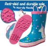 image:imageK KomForme Kids Rain Boots Waterproof Printed Rubber boots with HandlesSleepy Unicorn
