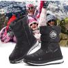 image:imageK KomForme Boys amp Girls Snow Boots Insulated Fur Lined Warm AntiSlip Waterproof Winter Boot ToddlerLittle KidBig KidBlack Rain Cloth