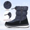 image:imageK KomForme Boys amp Girls Snow Boots Insulated Fur Lined Warm AntiSlip Waterproof Winter Boot ToddlerLittle KidBig KidBlue Rain Cloth