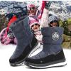 image:imageK KomForme Boys amp Girls Snow Boots Insulated Fur Lined Warm AntiSlip Waterproof Winter Boot ToddlerLittle KidBig KidBlue Rain Cloth