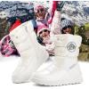 image:imageK KomForme Boys amp Girls Snow Boots Insulated Fur Lined Warm AntiSlip Waterproof Winter Boot ToddlerLittle KidBig KidPearl White