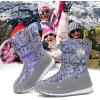 image:imageK KomForme Boys amp Girls Snow Boots Insulated Fur Lined Warm AntiSlip Waterproof Winter Boot ToddlerLittle KidBig KidSpider Print Blue