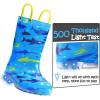 image:imageK KomForme Toddler Light Up Rain Boots Patterns and Glitter Rain Boots for Girls Boys with HandlesBlue shark13