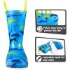 image:imageK KomForme Toddler Light Up Rain Boots Patterns and Glitter Rain Boots for Girls Boys with HandlesBlue shark13