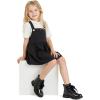 image:imageK KomForme Girls Glitter Ankle Boots Lace Up Waterproof Combat Shoes With Side Zipper for ToddlerLittle KidBig KidBlack
