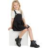 image:imageK KomForme Girls Glitter Ankle Boots Lace Up Waterproof Combat Shoes With Side Zipper for ToddlerLittle KidBig KidBlack Glitter