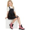 image:imageK KomForme Girls Glitter Ankle Boots Lace Up Waterproof Combat Shoes With Side Zipper for ToddlerLittle KidBig KidPink