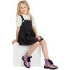 image:imageK KomForme Girls Glitter Ankle Boots Lace Up Waterproof Combat Shoes With Side Zipper for ToddlerLittle KidBig KidPurple
