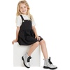 image:imageK KomForme Girls Glitter Ankle Boots Lace Up Waterproof Combat Shoes With Side Zipper for ToddlerLittle KidBig KidSliver