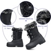 image:imageK KomForme Boys Girls Fur Lined Warm AntiSlip Waterproof Winter BootBlack