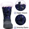 image:imageK KomForme Boys Girls Fur Lined Warm AntiSlip Waterproof Winter BootDark Purple