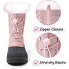 image:imageK KomForme Boys Girls Fur Lined Warm AntiSlip Waterproof Winter BootPink Brilliant