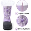 image:imageK KomForme Boys Girls Fur Lined Warm AntiSlip Waterproof Winter BootPurple Brilliant