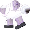 image:imageK KomForme Boys Girls Fur Lined Warm AntiSlip Waterproof Winter BootPurple Brilliant