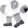 image:imageK KomForme Boys Girls Fur Lined Warm AntiSlip Waterproof Winter BootSilver