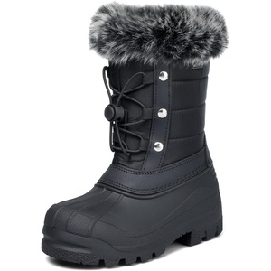 image:imageK KomForme Boys Girls Fur Lined Warm AntiSlip Waterproof Winter BootBlack