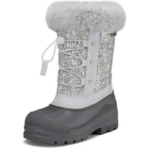 image:imageK KomForme Boys Girls Fur Lined Warm AntiSlip Waterproof Winter BootSilver