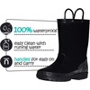 image:imageK KomForme Kids Girls amp Boys Rain Boots with Easyon Handles Outdoors  Waterproof PVCBlack