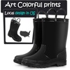 image:imageK KomForme Kids Girls amp Boys Rain Boots with Easyon Handles Outdoors  Waterproof PVCBlack