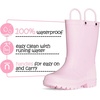 image:imageK KomForme Kids Girls amp Boys Rain Boots with Easyon Handles Outdoors  Waterproof PVCLight Pink