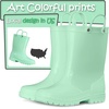 image:imageK KomForme Kids Girls amp Boys Rain Boots with Easyon Handles Outdoors  Waterproof PVCLightg Green