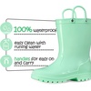 image:imageK KomForme Kids Girls amp Boys Rain Boots with Easyon Handles Outdoors  Waterproof PVCLightg Green