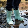 image:imageK KomForme Kids Girls amp Boys Rain Boots with Easyon Handles Outdoors  Waterproof PVCLightg Green