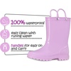 image:imageK KomForme Kids Girls amp Boys Rain Boots with Easyon Handles Outdoors  Waterproof PVCLilac