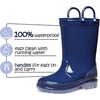 image:imageK KomForme Kids Girls amp Boys Rain Boots with Easyon Handles Outdoors  Waterproof PVCNavy