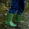 image:imageK KomForme Kids Girls amp Boys Rain Boots with Easyon Handles Outdoors  Waterproof PVCOlive Green