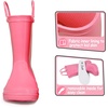 image:imageK KomForme Kids Girls amp Boys Rain Boots with Easyon Handles Outdoors  Waterproof PVCPink