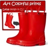 image:imageK KomForme Kids Girls amp Boys Rain Boots with Easyon Handles Outdoors  Waterproof PVCRed