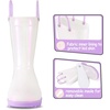 image:imageK KomForme Kids Girls amp Boys Rain Boots with Easyon Handles Outdoors  Waterproof PVCWhite