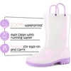 image:imageK KomForme Kids Girls amp Boys Rain Boots with Easyon Handles Outdoors  Waterproof PVCWhite